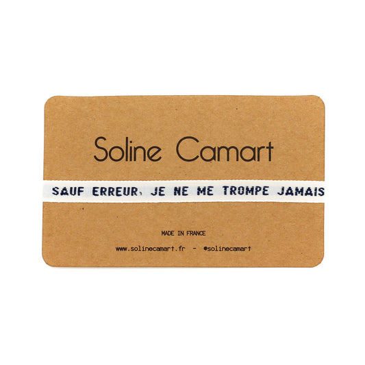 SAUF ERREUR, JE NE ME TROMPE JAMAIS